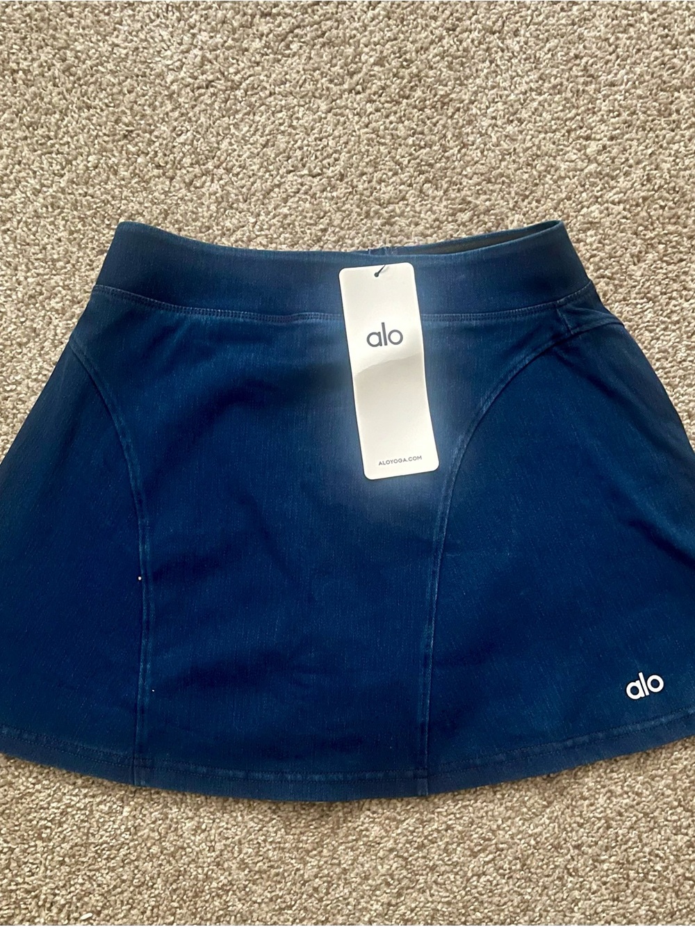 ALO Yoga Navy High-Low Skirt